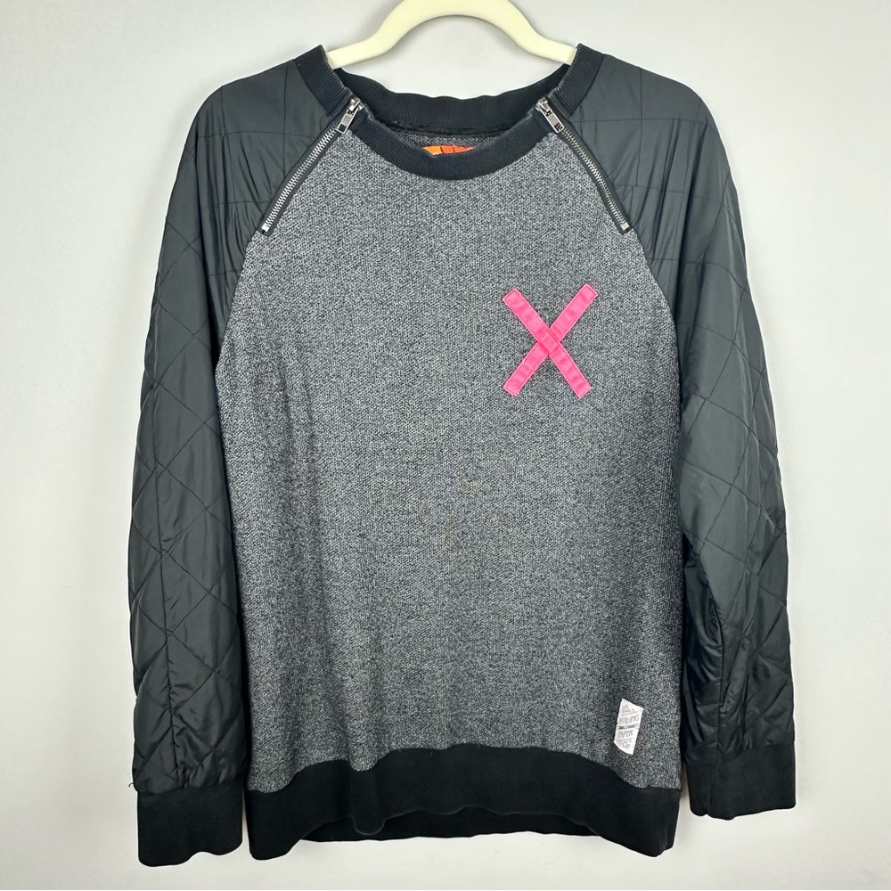 Rolling Paper Quilted Sleeve Sweatshirt Size L